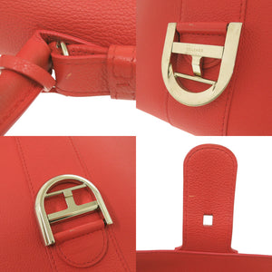 デルボー ブリヨン MM SS0483AAU024MDO レザー オレンジ 2way ハンドバッグ 0474【中古】DELVAUX