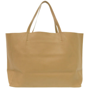 美品 セリーヌ ホリゾンタルカバ レザー ベージュ トートバッグ 0475【中古】CELINE