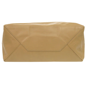 美品 セリーヌ ホリゾンタルカバ レザー ベージュ トートバッグ 0475【中古】CELINE