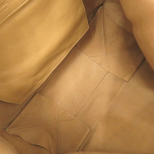 美品 セリーヌ ホリゾンタルカバ レザー ベージュ トートバッグ 0475【中古】CELINE