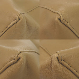 美品 セリーヌ ホリゾンタルカバ レザー ベージュ トートバッグ 0475【中古】CELINE