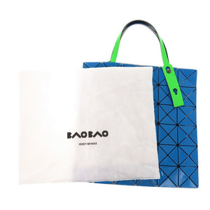 新品同様 イッセイミヤケ BAOBAO バオバオ BB93-AG613 PVC ポリエステル ブルー グリーン トートバッグ 青 緑 0482【中古】ISSEY MIYAKE