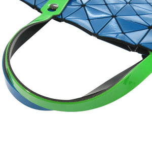 新品同様 イッセイミヤケ BAOBAO バオバオ BB93-AG613 PVC ポリエステル ブルー グリーン トートバッグ 青 緑 0482【中古】ISSEY MIYAKE