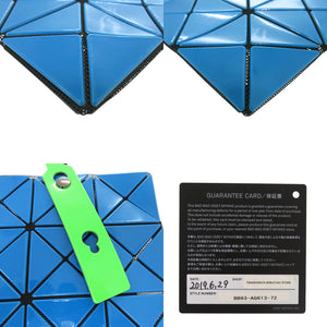 新品同様 イッセイミヤケ BAOBAO バオバオ BB93-AG613 PVC ポリエステル ブルー グリーン トートバッグ 青 緑 0482【中古】ISSEY MIYAKE