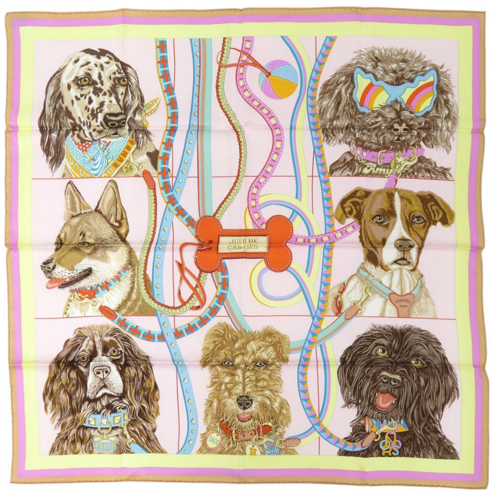 新品同様 エルメス カレ70 ジュール ドゥ キャスティング シルク マルチカラー スカーフ 0483【中古】HERMES