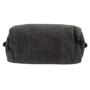 美品 プラダ 三角プレート デニム ブラック 黒 ポーチ 0484【中古】PRADA