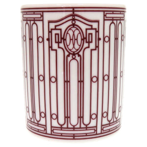 未使用品 エルメス マグ Hデコ No1 磁器 ボーセリン ボルドー 赤 マグカップ 0492【中古】HERMES