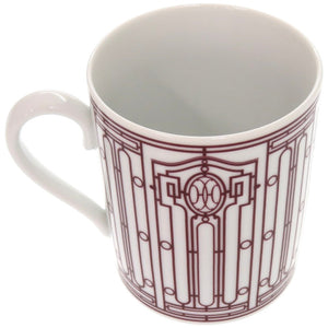 未使用品 エルメス マグ Hデコ No1 磁器 ボーセリン ボルドー 赤 マグカップ 0492【中古】HERMES