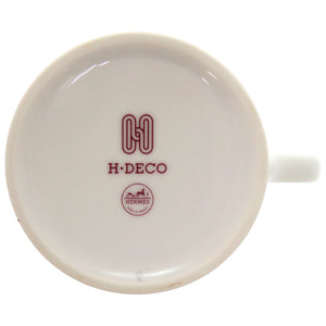 未使用品 エルメス マグ Hデコ No1 磁器 ボーセリン ボルドー 赤 マグカップ 0492【中古】HERMES