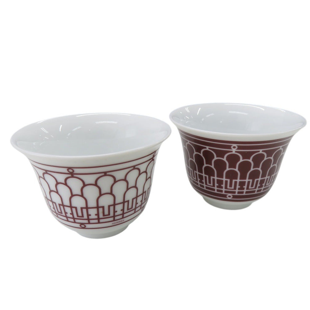 未使用品 エルメス Hデコ ルージュ スモールカップ 食器 ポーセリン ホワイト 0493【中古】HERMES