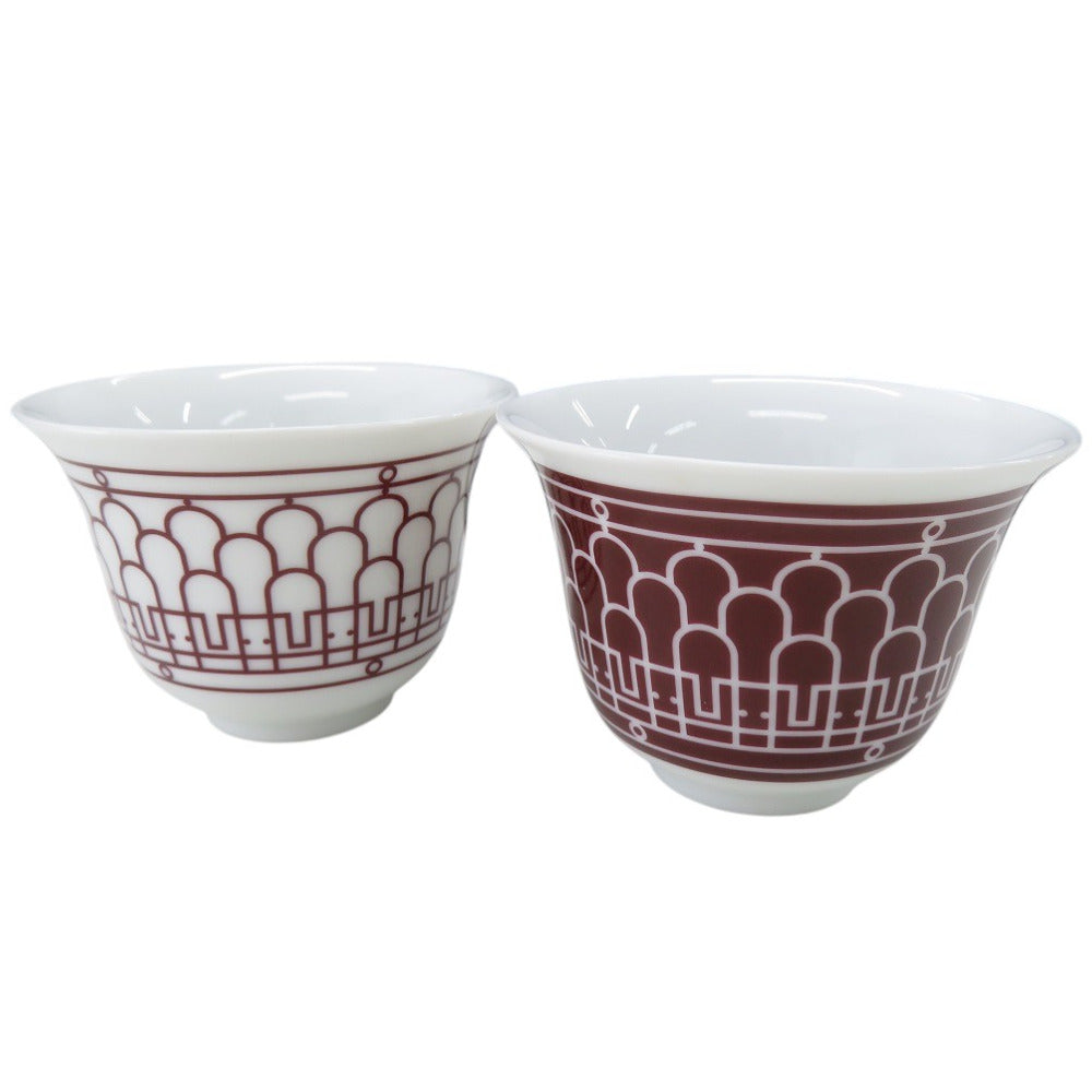 未使用品 エルメス Hデコ ルージュ スモールカップ 食器 ポーセリン ホワイト 0493【中古】HERMES