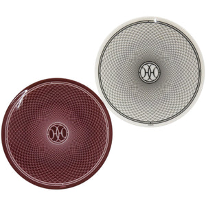 未使用品 エルメス プレート 皿 2点セット パンプレート No1 Hデコ 陶器 レッド ブラック 赤黒 食器 0494【中古】HERMES