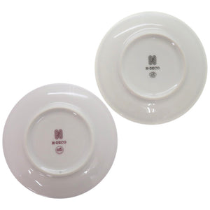 未使用品 エルメス プレート 皿 2点セット パンプレート No1 Hデコ 陶器 レッド ブラック 赤黒 食器 0494【中古】HERMES