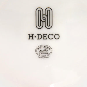 未使用品 エルメス プレート 皿 2点セット パンプレート No1 Hデコ 陶器 レッド ブラック 赤黒 食器 0494【中古】HERMES