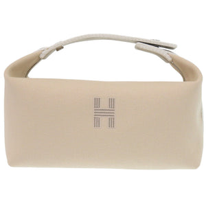 未使用 エルメス ブリッド ア ブラック PM コットン ベージュ シルバー金具 ハンドバッグ 0498【中古】HERMES