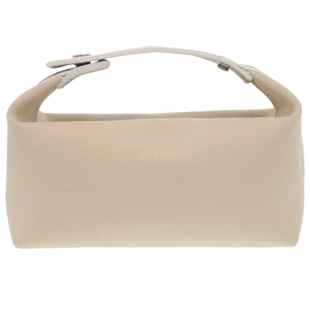 未使用 エルメス ブリッド ア ブラック PM コットン ベージュ シルバー金具 ハンドバッグ 0498【中古】HERMES