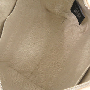 未使用 エルメス ブリッド ア ブラック PM コットン ベージュ シルバー金具 ハンドバッグ 0498【中古】HERMES