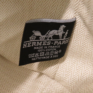 未使用 エルメス ブリッド ア ブラック PM コットン ベージュ シルバー金具 ハンドバッグ 0498【中古】HERMES