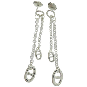 新品同様 エルメス ニュー ファランドール シルバー925 ピアス 0501【中古】HERMES