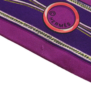 美品 エルメス ツイリー Maillons マイヨン シルク パープル スカーフ 紫 0516【中古】HERMES