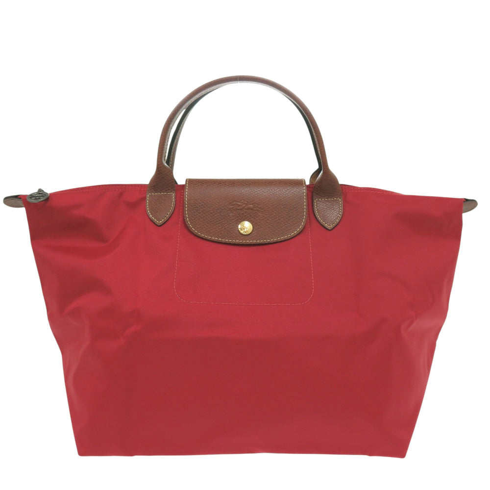 新品同様 ロンシャン ル プリアージュ 1623089545 ナイロン レザー レッド ハンドバッグ 赤 0533【中古】Longchamp