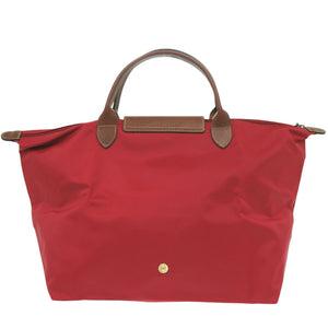 新品同様 ロンシャン ル プリアージュ 1623089545 ナイロン レザー レッド ハンドバッグ 赤 0533【中古】Longchamp