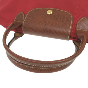 新品同様 ロンシャン ル プリアージュ 1623089545 ナイロン レザー レッド ハンドバッグ 赤 0533【中古】Longchamp