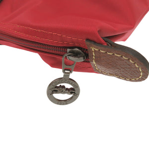 新品同様 ロンシャン ル プリアージュ 1623089545 ナイロン レザー レッド ハンドバッグ 赤 0533【中古】Longchamp