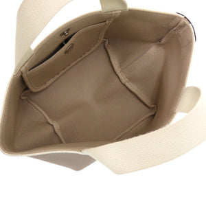 新品同様 エルベ シャプリエ リュクス舟型トートS 701GP PVC ベージュ ハンドバッグ 0543【中古】Herve Chapelier