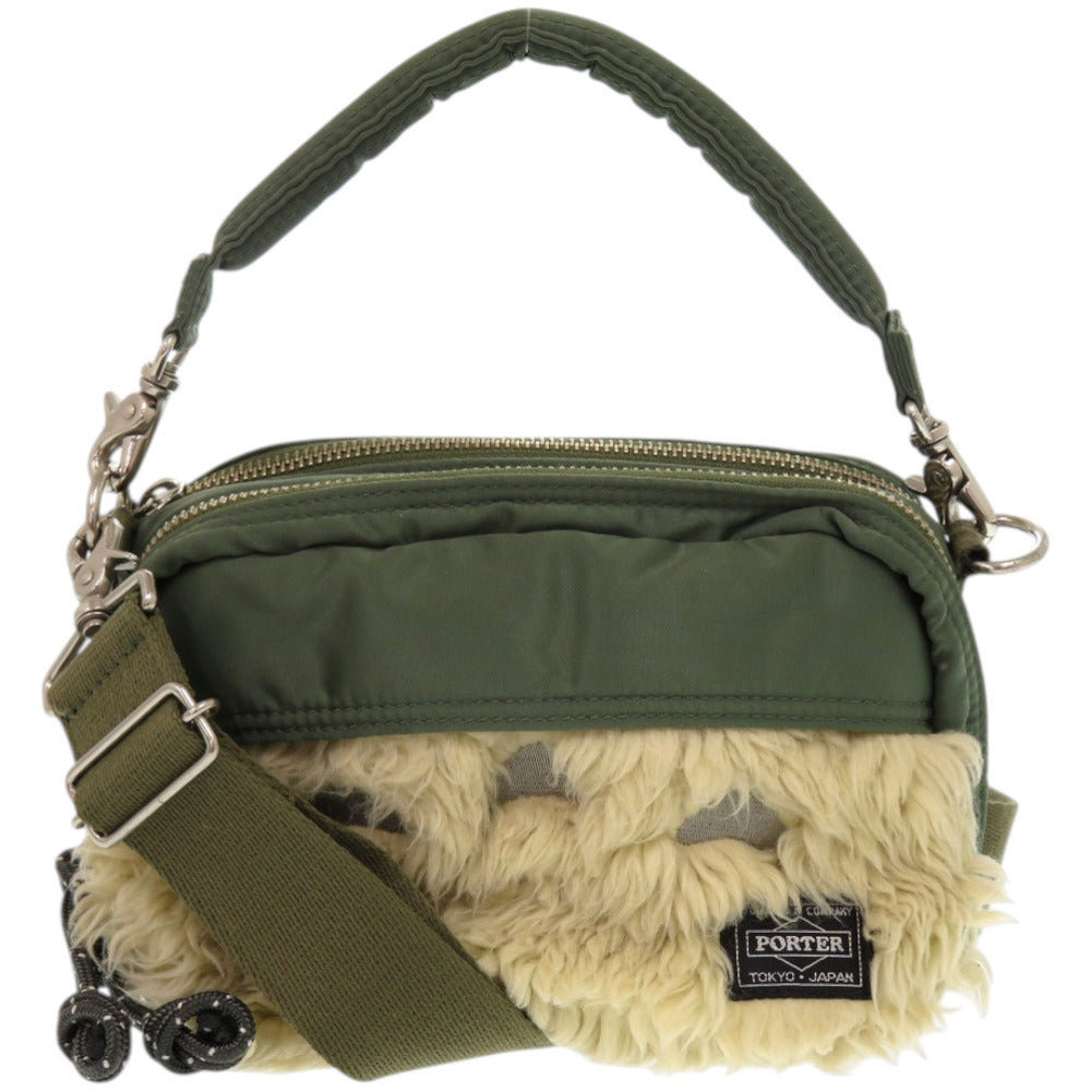 新品同様 吉田カバン PORTER×となりのトトロ ポーター 2way ジブリ 381-16305 アクリル ナイロンツイル カーキ 緑 ハンドバッグ 0544【中古】YOSHIDA & CO., LTD.