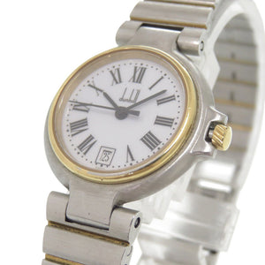 ダンヒル ミレニアム SS ホワイト 白文字盤 ゴールド シルバー クオーツ 腕時計 0551【中古】Dunhill