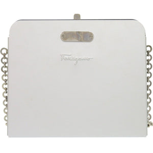 美品 サルヴァトーレフェラガモ ガンチーニ AU-21 6717 アルミ シルバー ショルダーバッグ 0564【中古】Salvatore Ferragamo