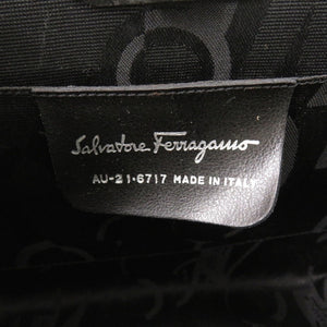 美品 サルヴァトーレフェラガモ ガンチーニ AU-21 6717 アルミ シルバー ショルダーバッグ 0564【中古】Salvatore Ferragamo