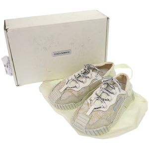 新品同様 ドルチェアンドガッバーナ NS1 スリッポン キッズ レース ナイロン 約20cm 白 スニーカー 0577【中古】DOLCE&GABBANA