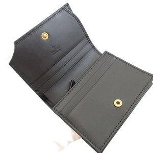 新品同様 グッチ 466492 レザー ブラック 黒 2つ折り財布 財布 0583【中古】GUCCI