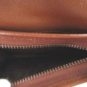 新品同様 グッチ 466492 レザー ブラウン 茶 2つ折り財布 財布 0584【中古】GUCCI