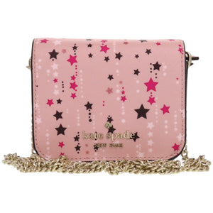 未使用品 ケイトスペード ステイシー スター K4724 二つ折り財布 PVC ピンク チェーンウォレット 0588【中古】Kate Spade
