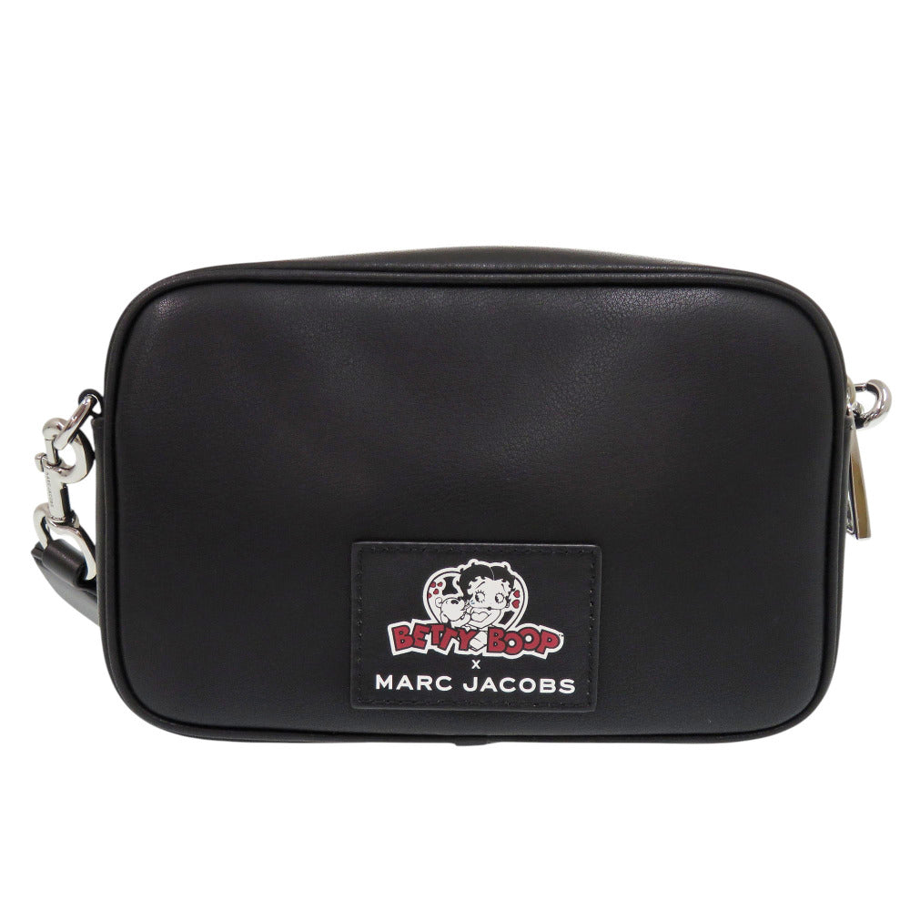 新品同様 マークバイマークジェイコブス カメラバッグ ベティ ブープ コラボ レザー ブラック ショルダーバッグ 黒 0598【中古】MARC BY MARC JACOBS