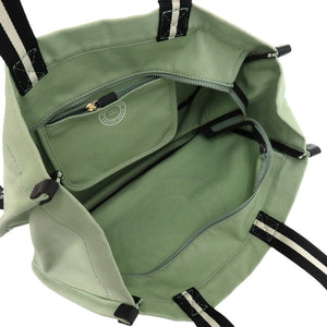 未使用品 マークジェイコブス ロゴ ディスク キャンバス グリーン 緑 トートバッグ 0600【中古】MARC JACOBS