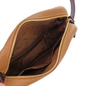 美品 ロンシャン レザー キャメル 茶 ショルダーバッグ 0602【中古】Longchamp