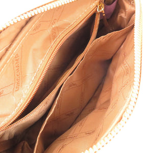 美品 ロンシャン レザー キャメル 茶 ショルダーバッグ 0602【中古】Longchamp