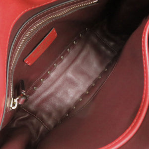 新品同様 ヴァレンティノ ガラヴァーニ 2WAY ハートスタッズ チェーンショルダー UW0B0122PHY レザー レッド ハンドバッグ 赤 0605【中古】Valentino Garavani