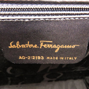 美品 サルヴァトーレフェラガモ ガンチーニ AQ-212193 レザー ブラック 黒 ハンドバッグ 0608【中古】Salvatore Ferragamo