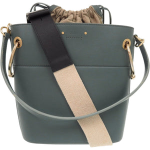 新品同様 クロエ 2way クロエ ロイ ミニバケット 01-19-75-65 レザー グリーン 緑 ハンドバッグ 0609【中古】Chloe