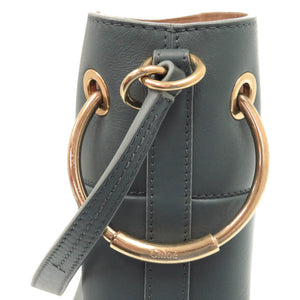 新品同様 クロエ 2way クロエ ロイ ミニバケット 01-19-75-65 レザー グリーン 緑 ハンドバッグ 0609【中古】Chloe