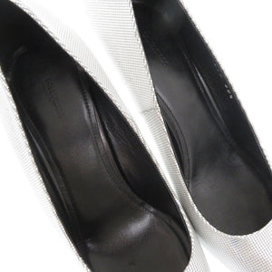 新品同様 バレンシアガ ポインテッドトゥ メタリックパンプス 572879 WBB20 8100 レザー シルバー 0615【中古】BALENCIAGA