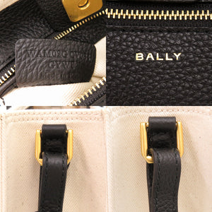 未使用品 バリー ミニ WAM02G CV034 キャンバス レザー ゴールド金具 ブラック 黒 ショルダーバッグ 0621【中古】BALLY