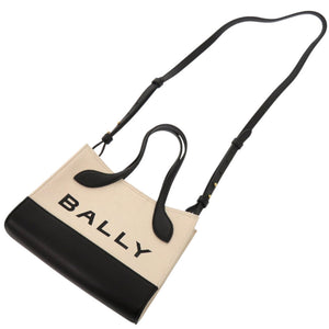 未使用品 バリー ミニ WAM02G CV034 キャンバス レザー ゴールド金具 ブラック 黒 ショルダーバッグ 0621【中古】BALLY