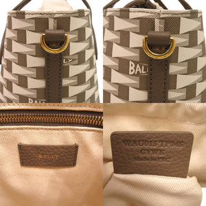 未使用品 バリー 8HOURS バケットバッグ 6304523 レザー セピア ショルダーバッグ 0622【中古】BALLY