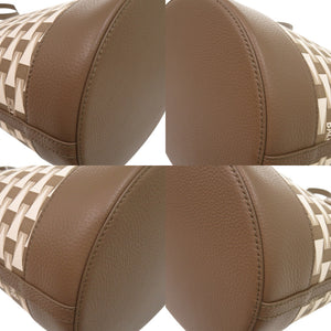 未使用品 バリー 8HOURS バケットバッグ 6304523 レザー セピア ショルダーバッグ 0622【中古】BALLY